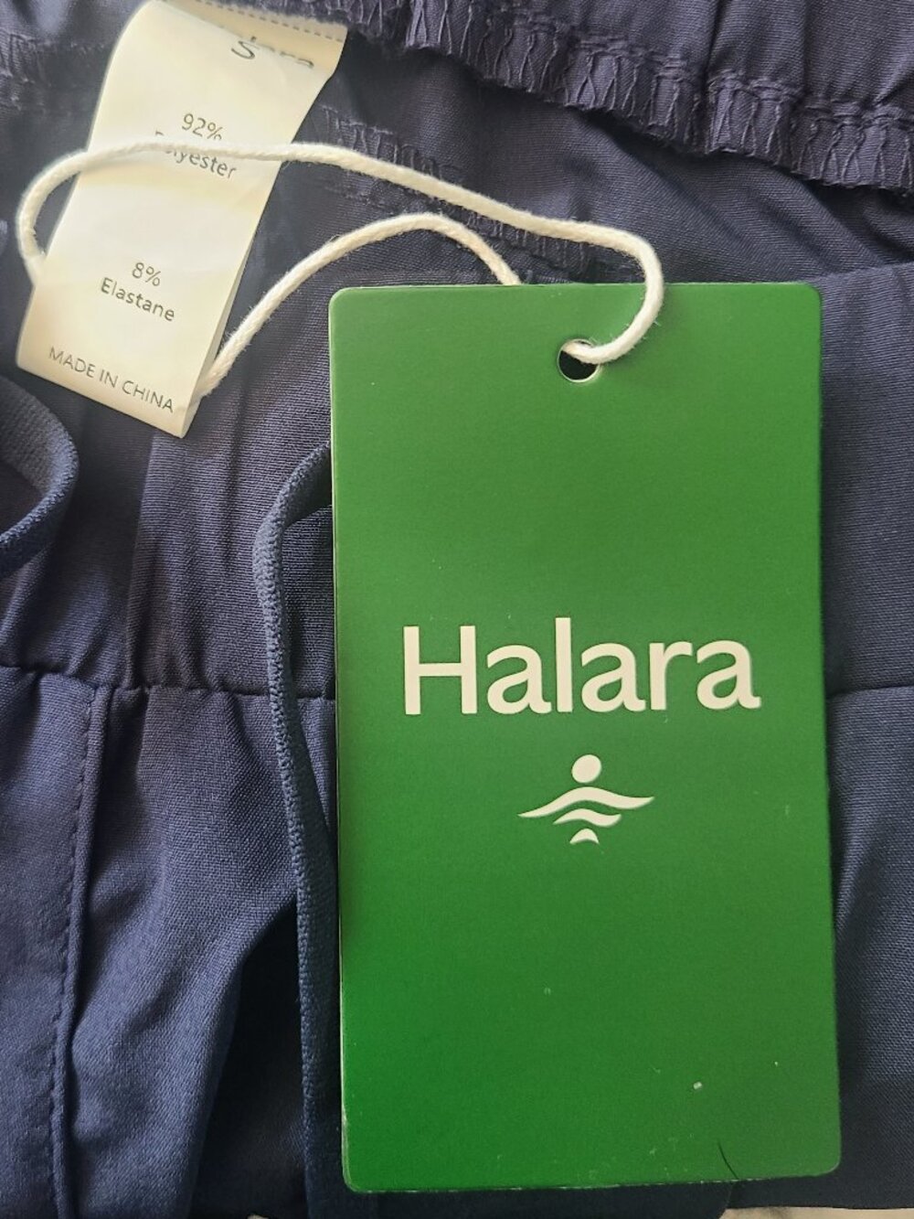 Halara Pleated Drawstring Yoga Shorts 3" Inseam Navy Night Blue NWT Sz Small - Picture 4 of 7